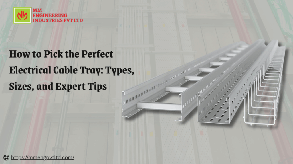 Different sizes of cable tray