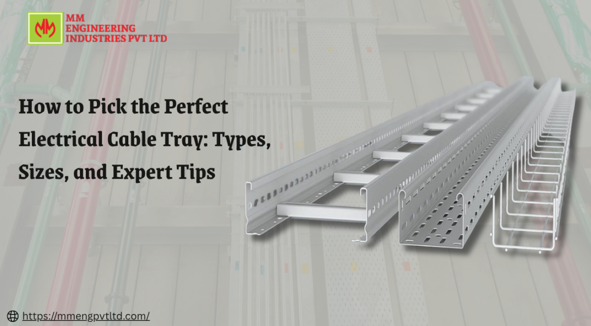 Different sizes of cable tray